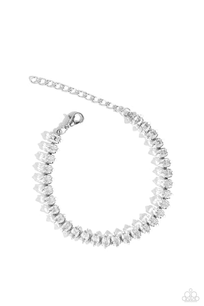 Marquise Masterpiece White Bracelet - Jewelry by Bretta