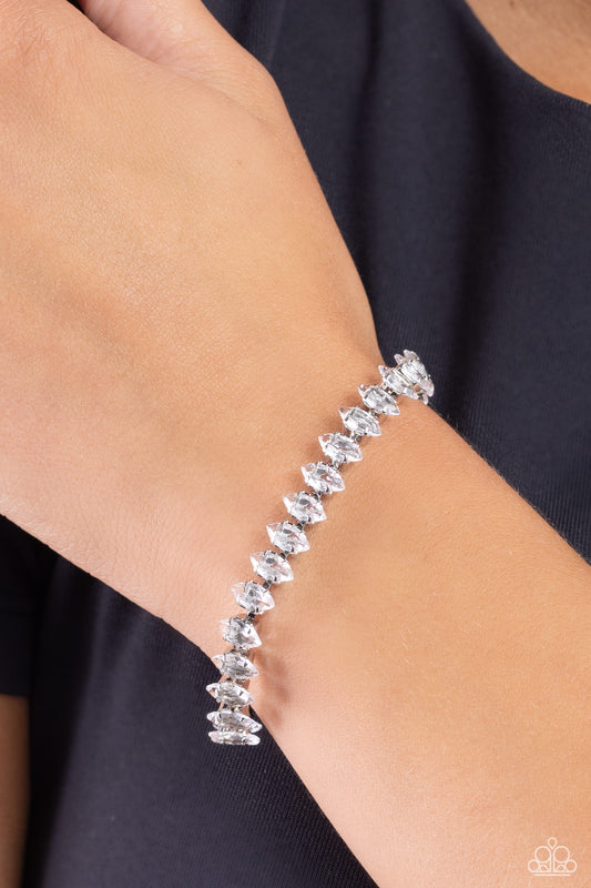 Marquise Masterpiece White Bracelet - Jewelry by Bretta