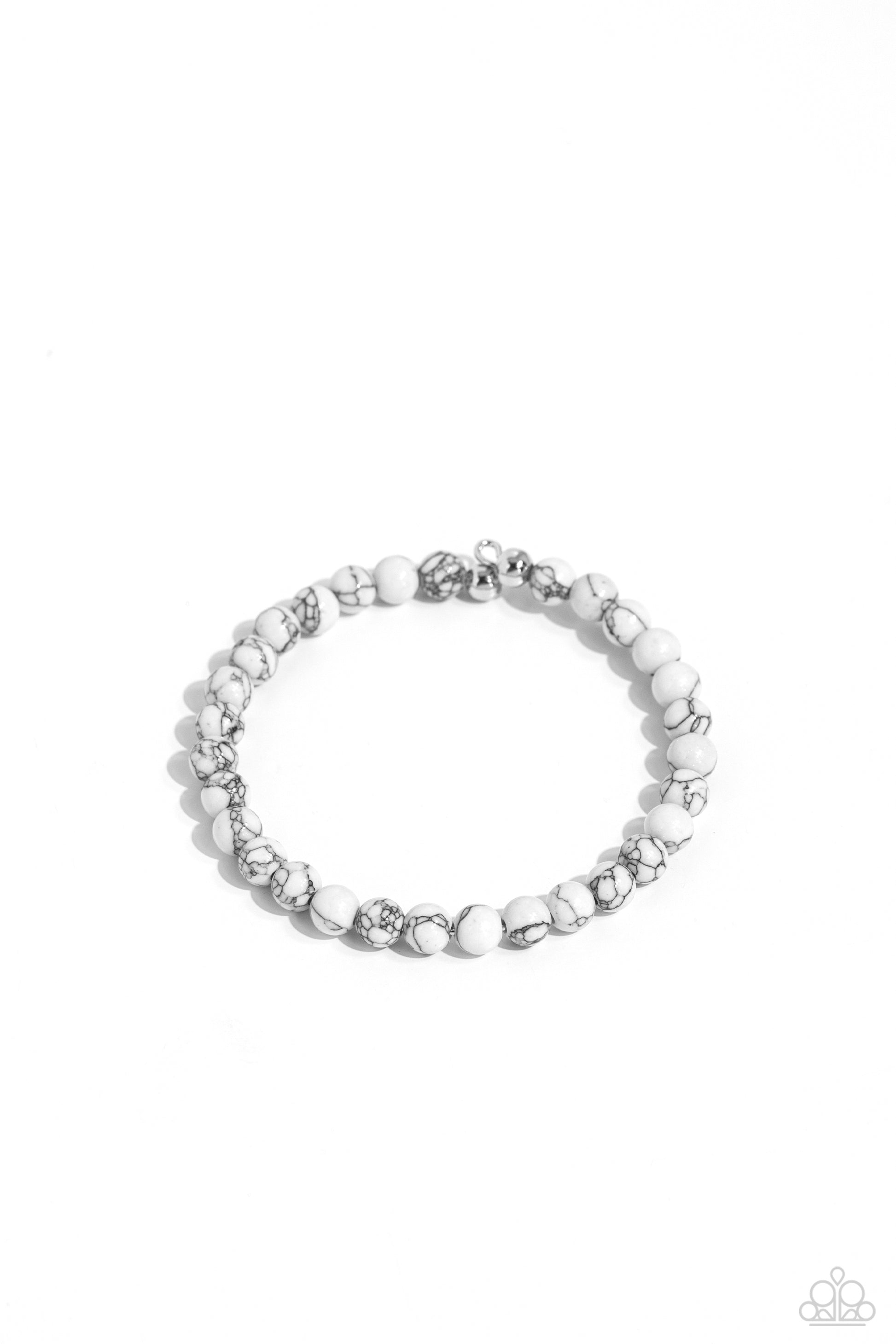 Sinuous Stones White Bracelet  - Jewelry by Bretta