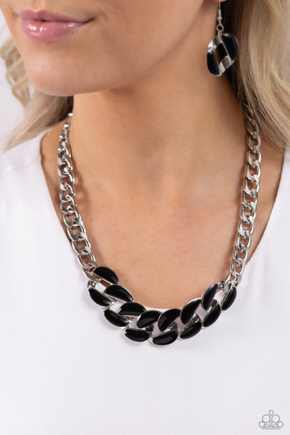 CURB Craze Black Necklace - Jewelry by Bretta