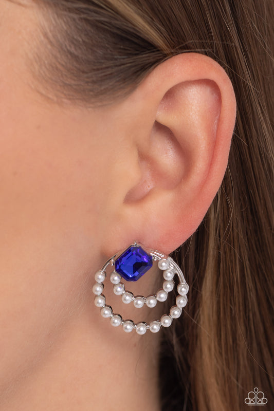 Double Standard Blue Earrings - Jewelry by Bretta