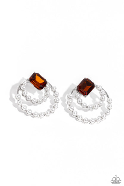 Double Standard Brown Earrings - Jewelry by Bretta