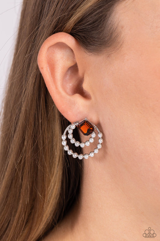 Double Standard Brown Earrings - Jewelry by Bretta