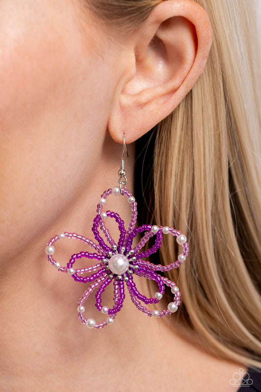 PEARL Crush Purple Earrings - Jewelry by Bretta