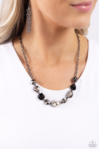 Emphatic Edge Black Necklace - Jewelry by Bretta