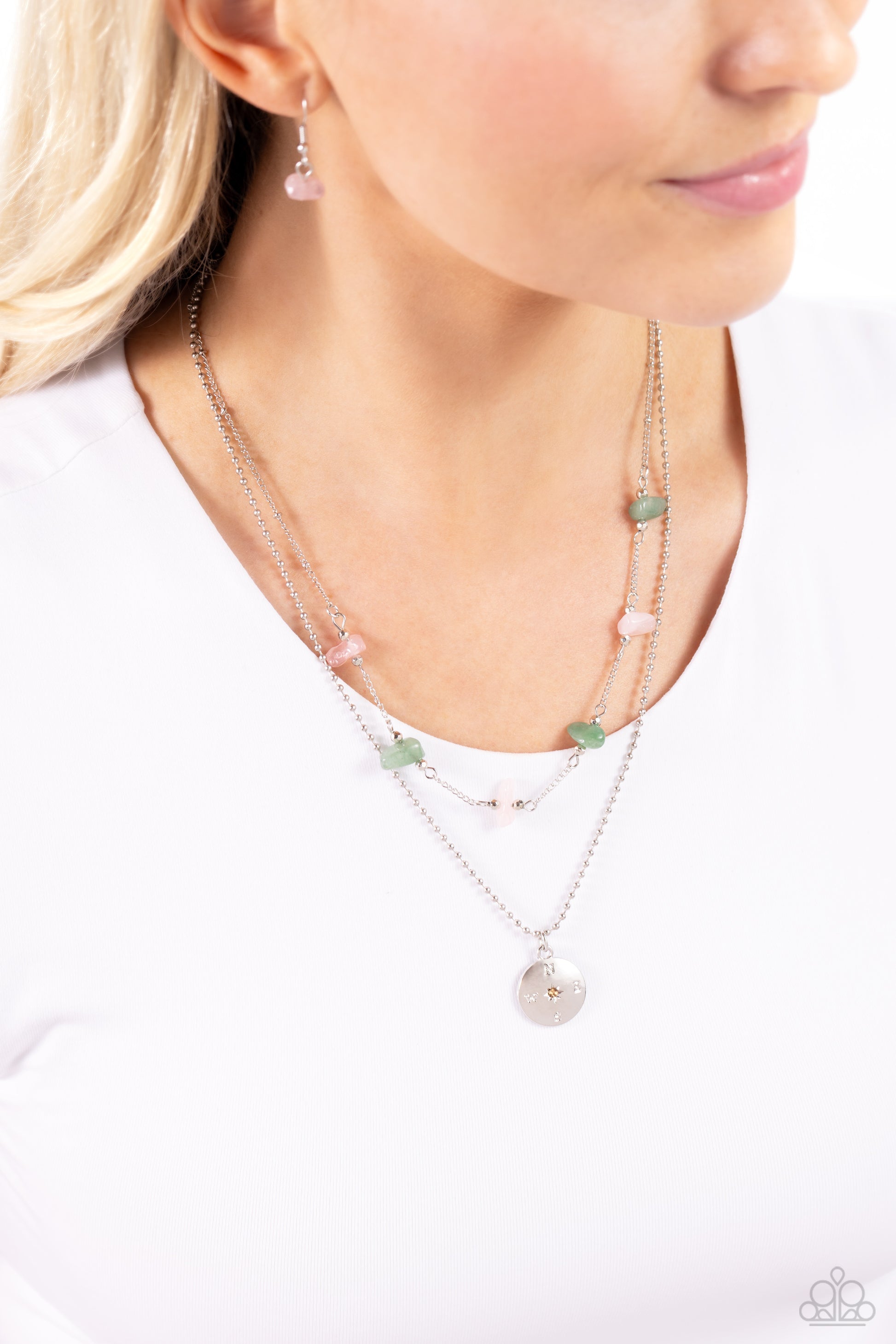 Sense of Direction Pink Necklace - Jewelry by Bretta