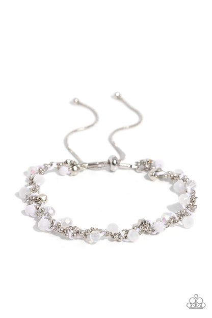 Show-Stopping Sass White Bracelet  - Jewelry by Bretta
