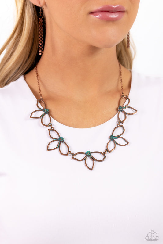 Petal Pageantry Copper Necklace - Jewelry by Bretta