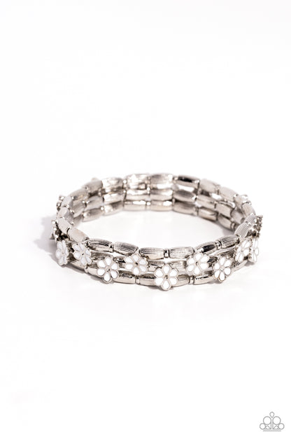 Scattered Springtime White Bracelet - Jewelry by Bretta