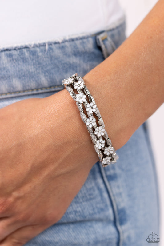 Scattered Springtime White Bracelet - Jewelry by Bretta