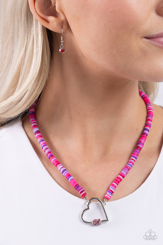 Clearly Carabiner Red Necklace - Jewelry by Bretta