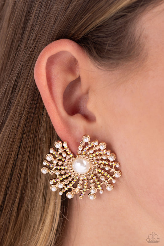 Fancy Fireworks Gold Earrings - Jewelry by Bretta