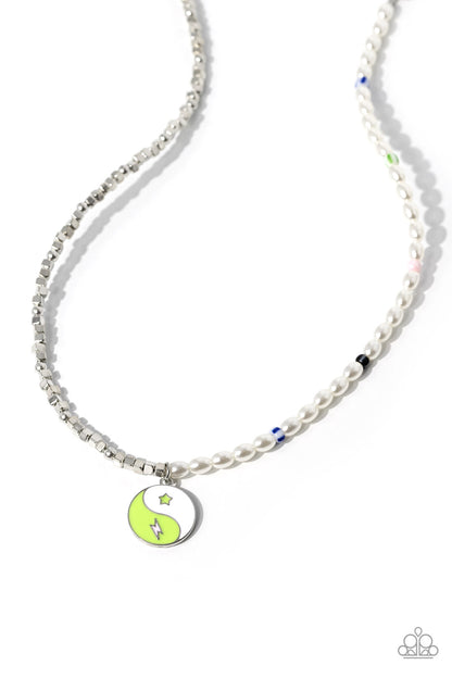 Youthful Yin and Yang Green Necklace - Jewelry by Bretta
