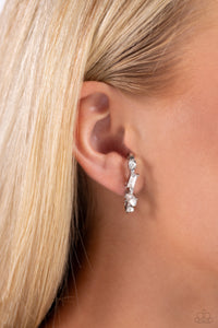 Sliding Shimmer White Earrings - Jewelry by Bretta