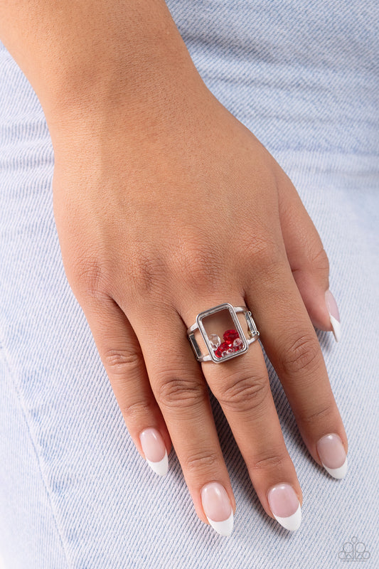 Encased Envy Red Ring - Jewelry by Bretta