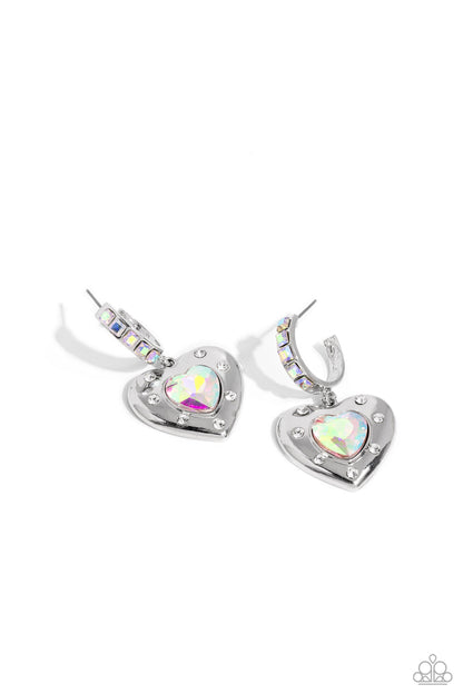 We Are Young White Heart Earrings  - Jewelry by Bretta