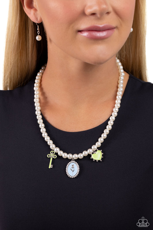 Charming Collision Green Necklace - Jewelry by Bretta