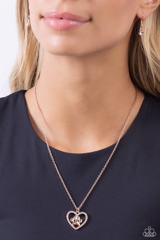 PET in Motion Rose Gold Pet Necklace - Jewelry by Bretta