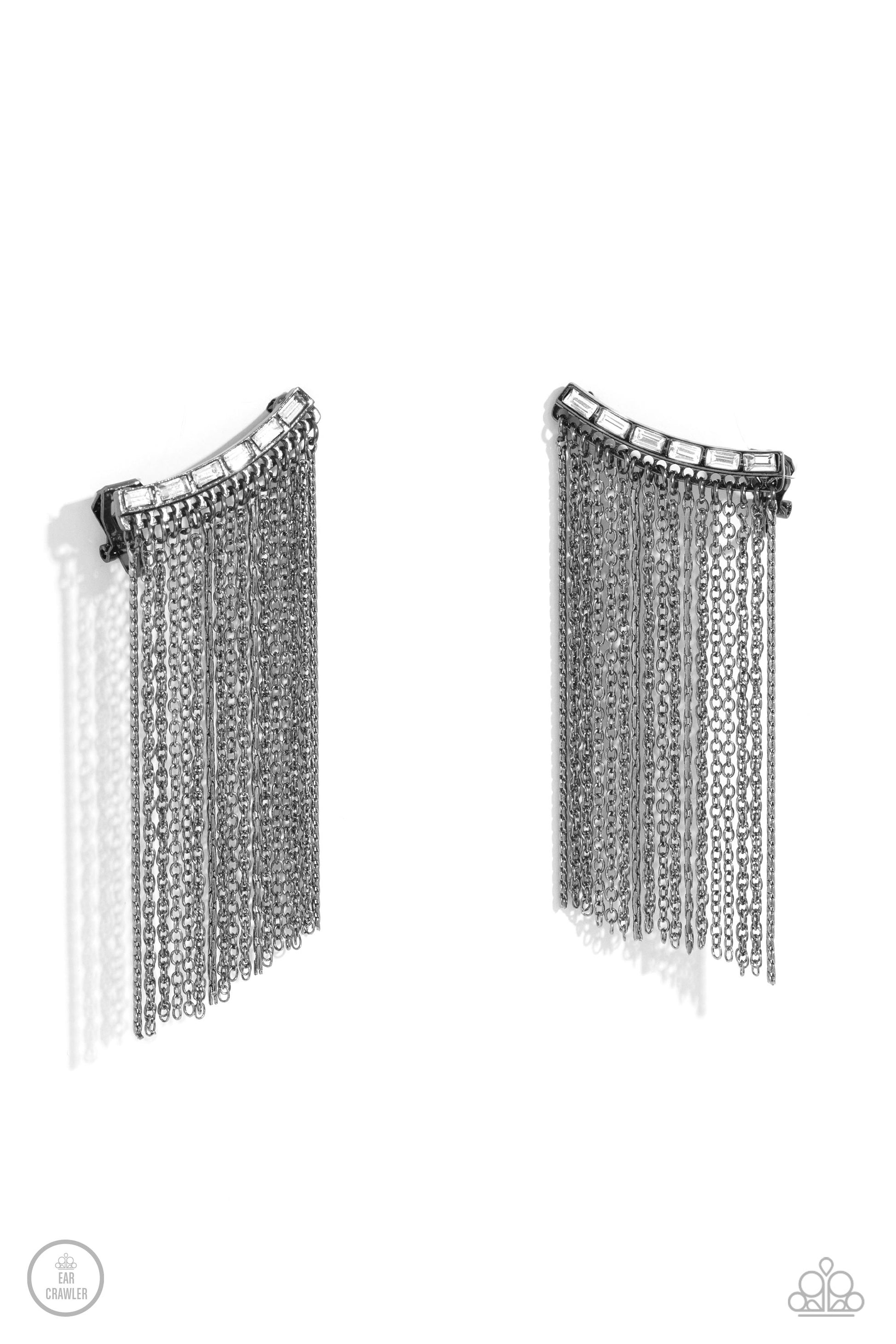 Feuding Fringe Black Earrings - Jewelry by Bretta