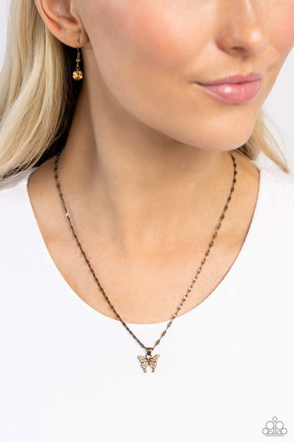 High-Flying Hangout Brass Necklace - Jewelry by Bretta