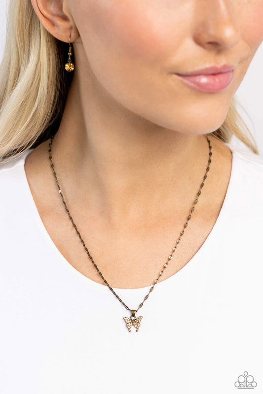 High-Flying Hangout Brass Necklace - Jewelry by Bretta
