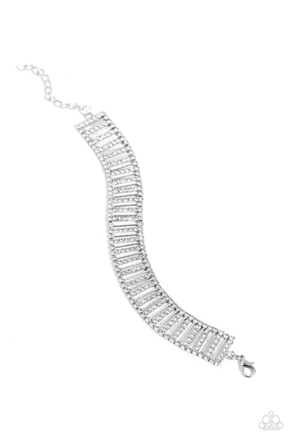 Elusive Elegance White Bracelet - Jewelry by Bretta