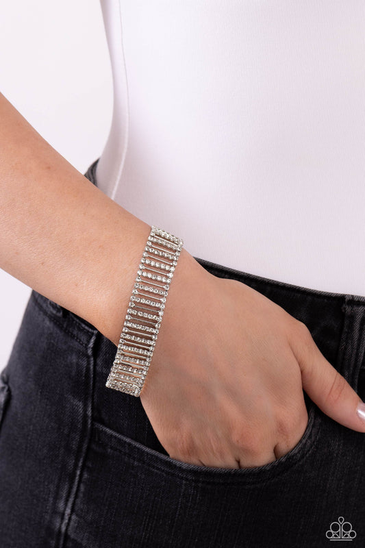Elusive Elegance White Bracelet - Jewelry by Bretta