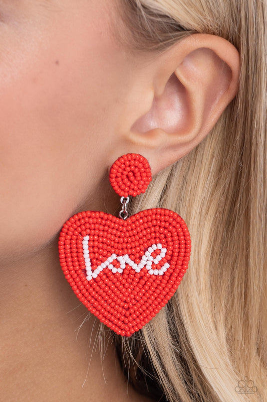 Sweet Seeds Red Heart Earrings - Jewelry by Bretta