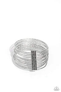 Shimmery Silhouette Silver Bracelet - Jewelry by Bretta