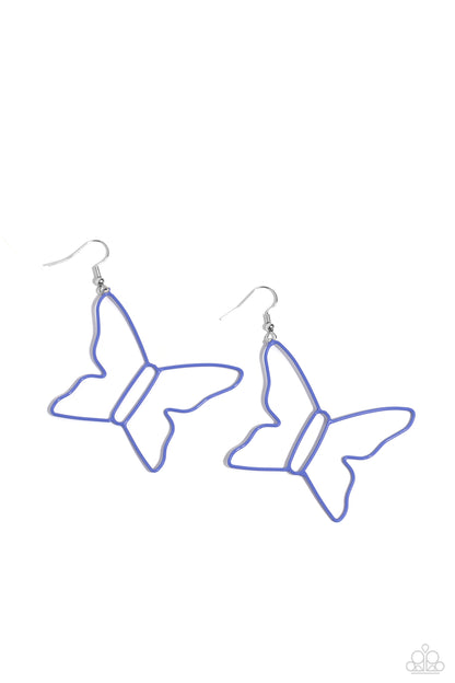 Soaring Silhouettes Blue Earrings - Jewelry by Bretta