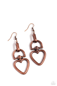 Padlock Your Heart Copper Earrings - Jewelry by Bretta