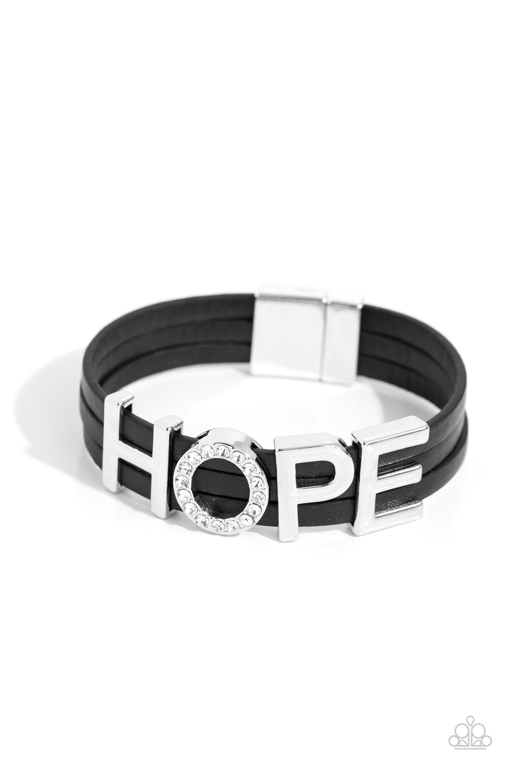 Hopeful Haute Black Bracelet - Jewelry by Bretta