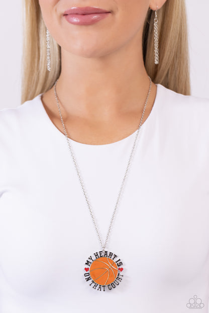 Courting Courtside Orange Necklace - Jewelry by Bretta
