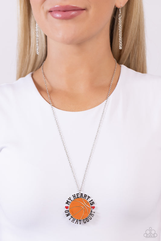 Courting Courtside Orange Necklace - Jewelry by Bretta