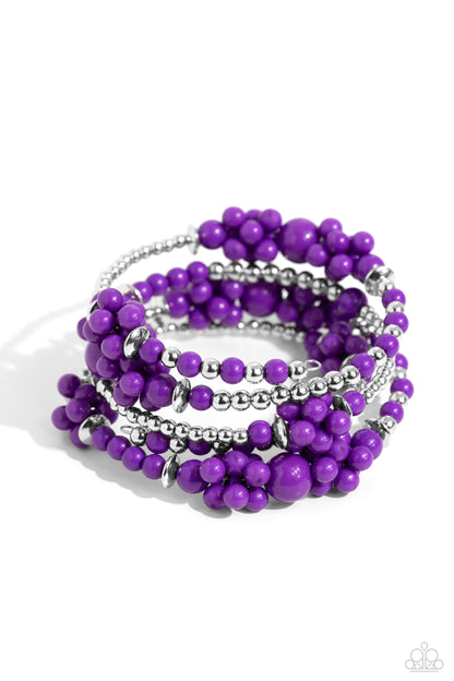 Compelling Clouds Purple coil Bracelet - Jewelry by Bretta