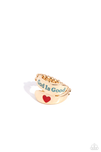God is Good Gold Ring - Jewelry by Bretta