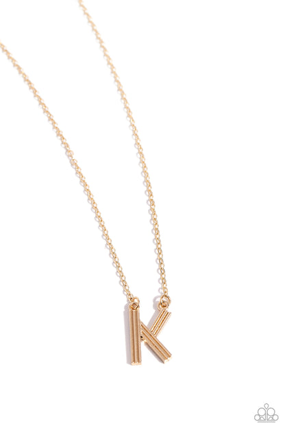 Leave Your Initials - Gold - K- Jewelry By Bretta