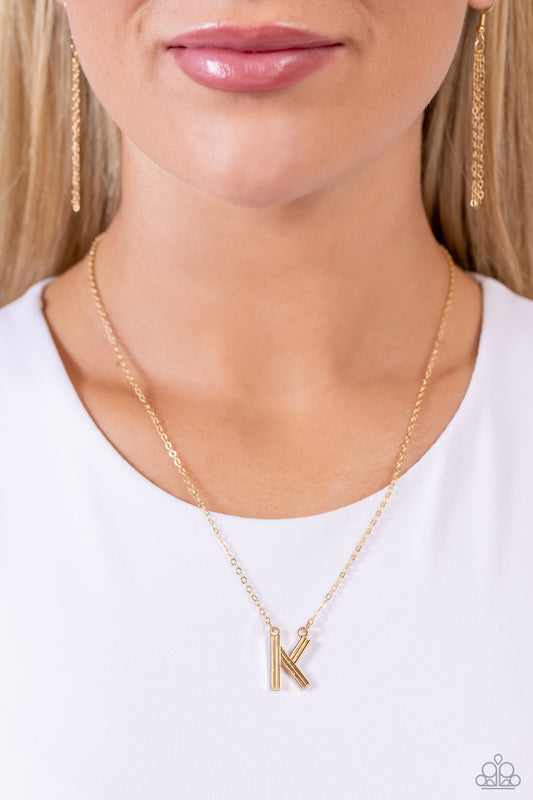 Leave Your Initials - Gold - K- Jewelry By Bretta