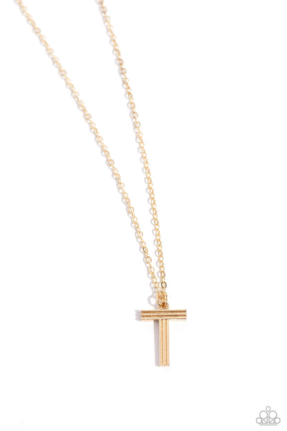 Leave Your Initials - Gold - T- Jewelry By Bretta