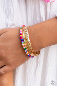 Multicolored Medley Gold Bracelet - Jewelry by Bretta