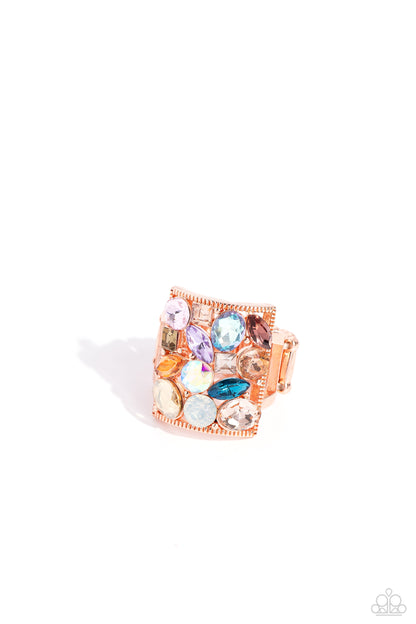 Bedazzled Backdrop Copper Ring - Jewelry by Bretta