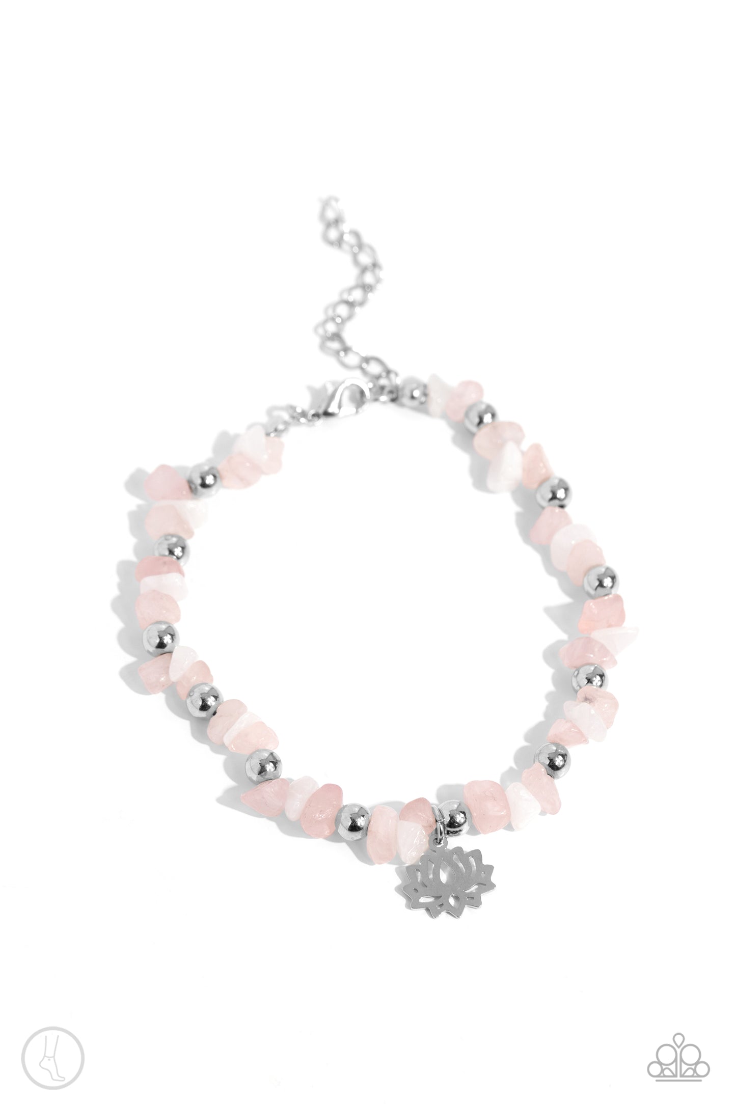 Lotus Landslide Pink Anklet - Jewelry by Bretta