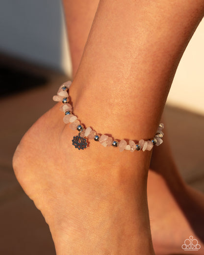 Lotus Landslide Pink Anklet - Jewelry by Bretta