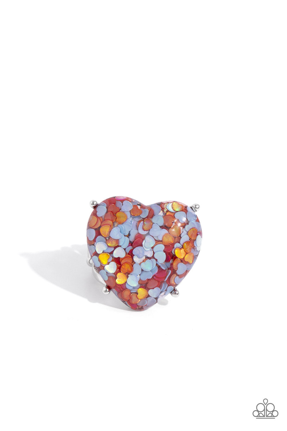 Patterned Promenade Red Heart Ring - Jewelry by Bretta