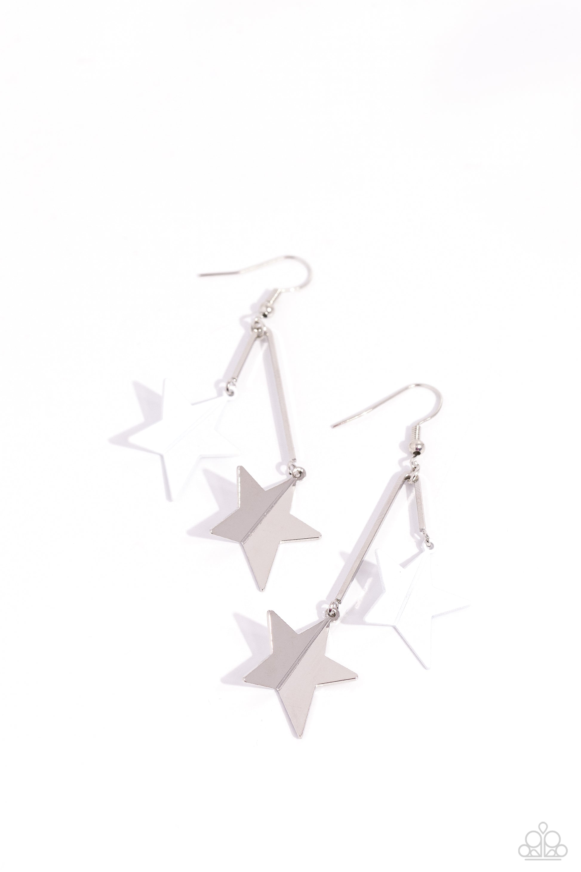 Stellar STAGGER White Earrings - Jewelry by Bretta