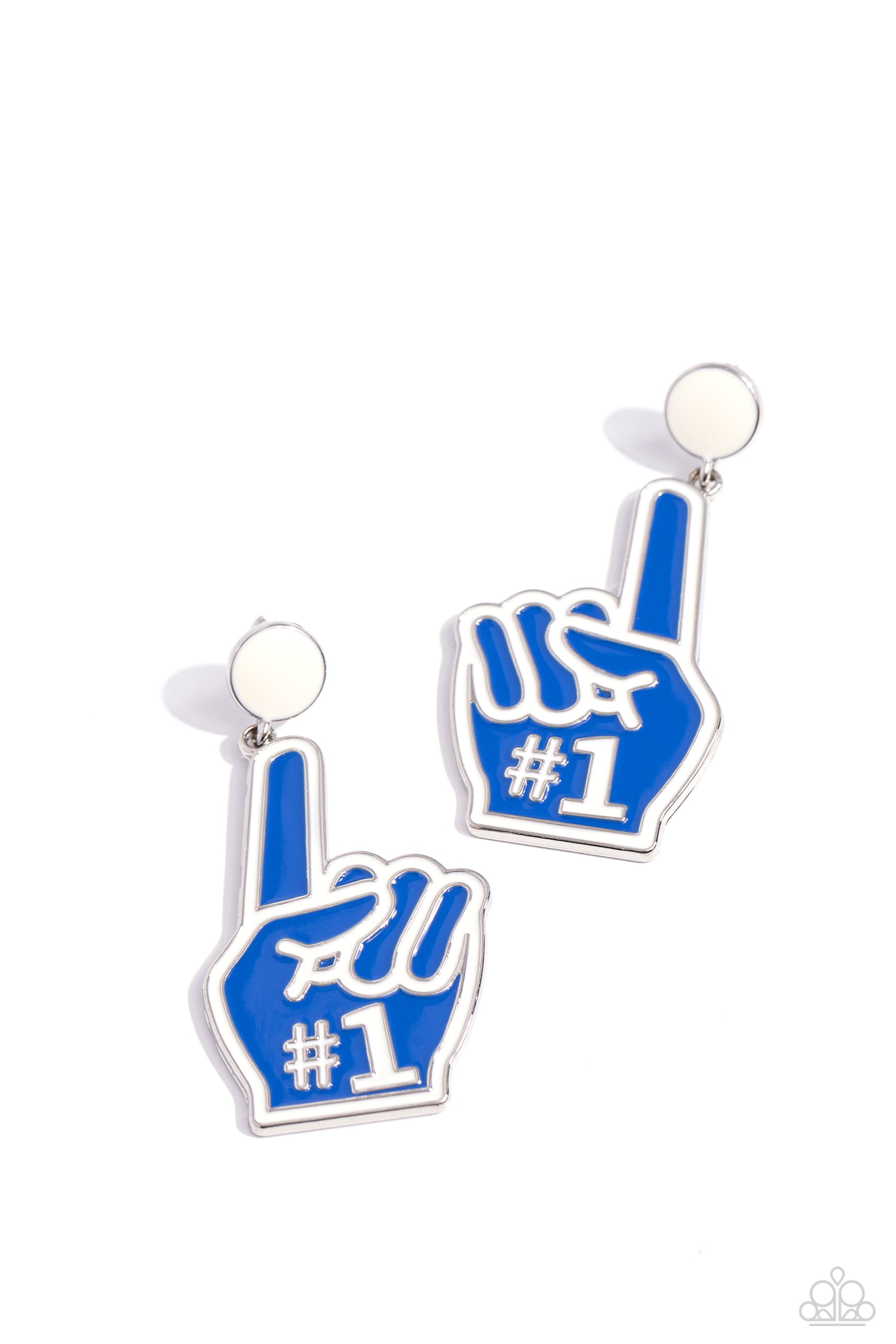 My Number One Blue Earrings - Jewelry by Bretta