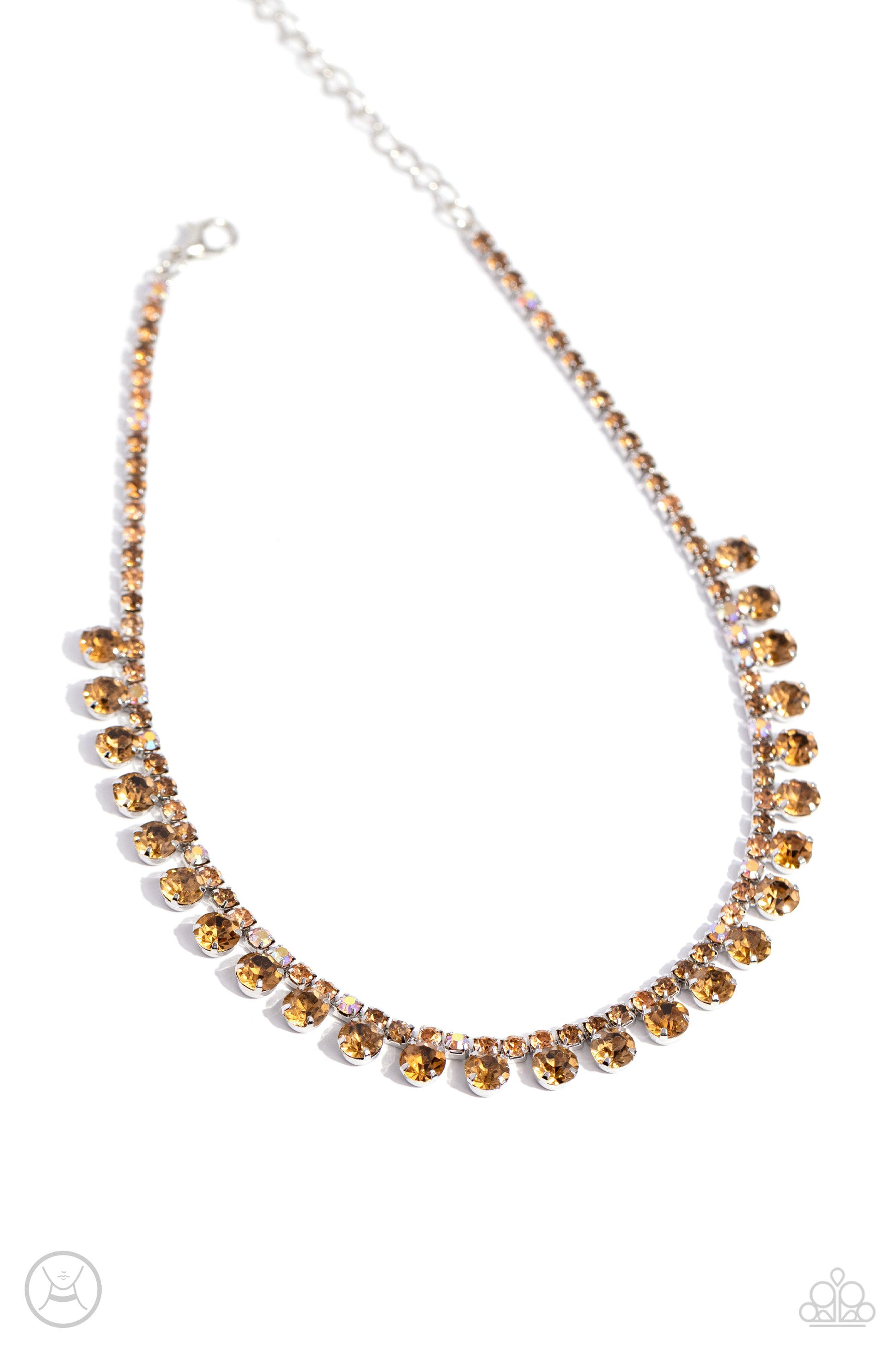Ritzy Rhinestones Brown Necklace - Jewelry by Bretta