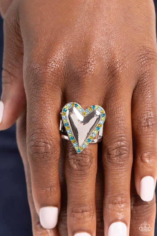 Smitten Shimmer Green Heart Ring = Jewelry by Bretta