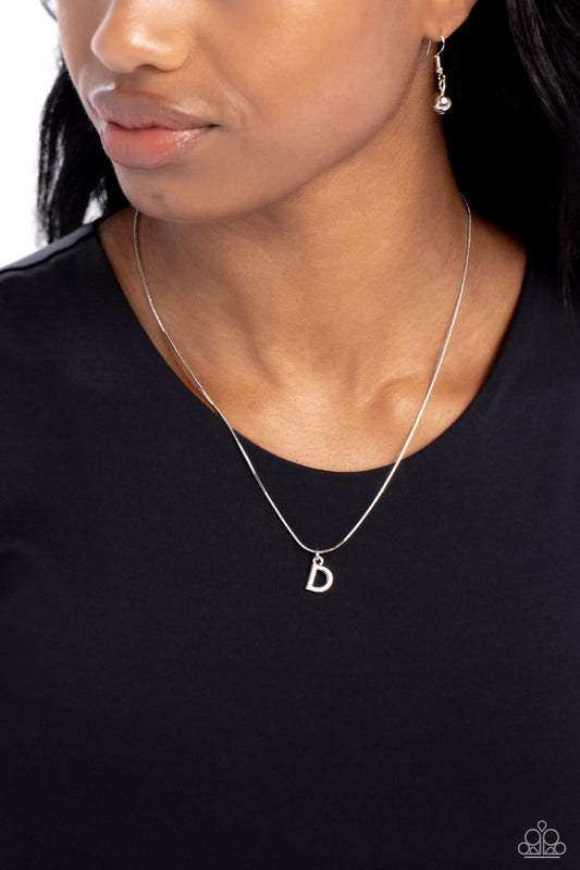 Seize the Initial - Silver - D Silver Necklace - Jewelry by Bretta