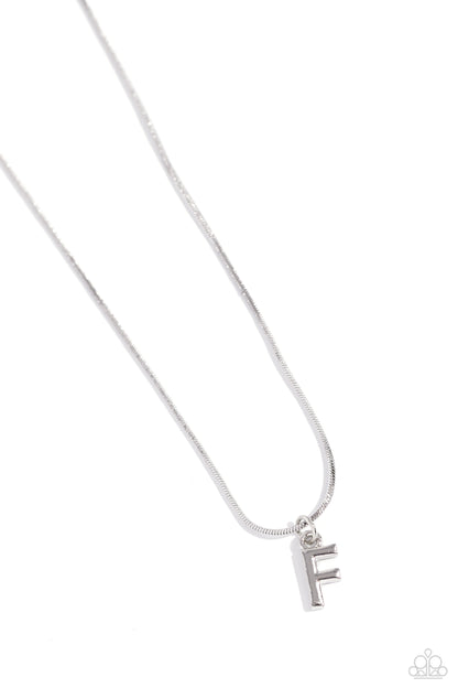 Seize the Initial - Silver - F Necklace - Jewelry by Bretta